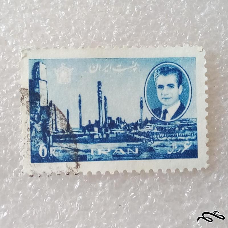 تمبر ۱۳۴۴ پهلوی دوازدهم پستی ۶ ریال تخت جمشید باطله (۹۰)۶