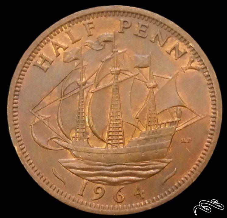 نیم پنی کمیاب 1964 بریتانیا (گالری بخشایش)