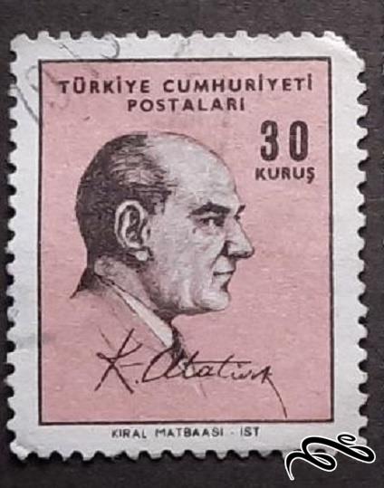 تمبر باارزش زیبای قدیمی ترکیه . شخصیت. باطله (۹۴)۶