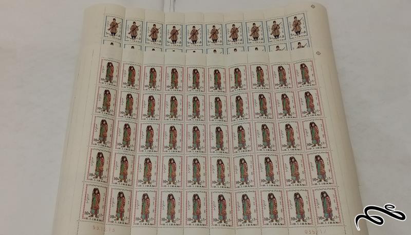 2 ورق تمبر سری کامل نوروز 1359
