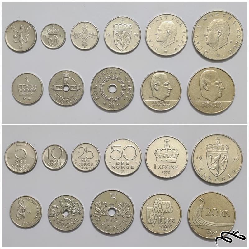 مجموعه 10 عددی سکه های نروژ