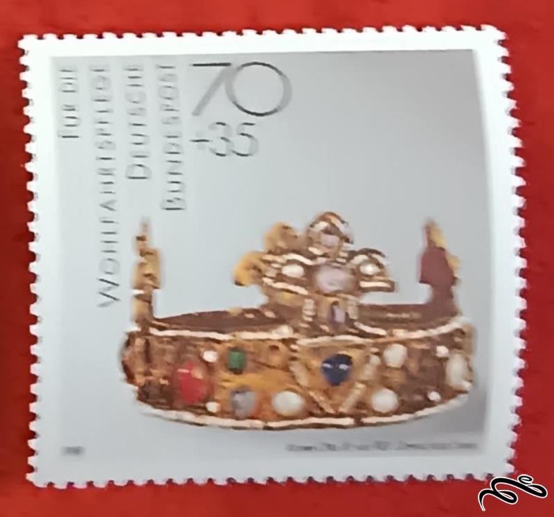 تمبر زیبای باارزش ۱۹۸۸ المان . تاج شاهی (۹۳)۸
