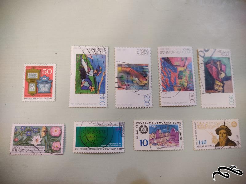 یک سری 9  تایی تمبر از کشور آلمان