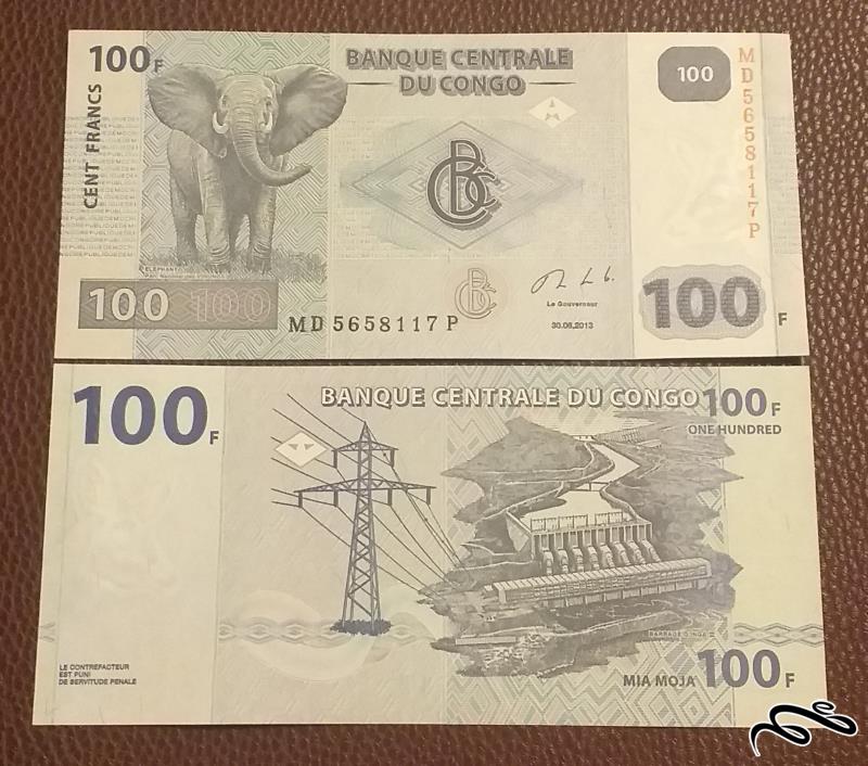 تک اسکناس 100 فرانک کنگو