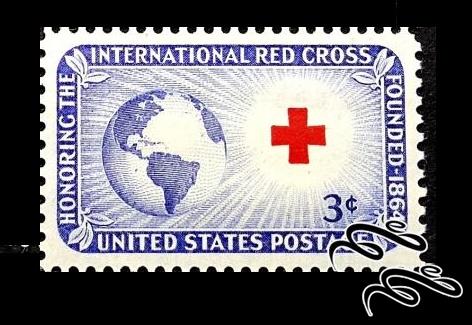 تمبر باارزش ۳ سنت ۱۹۵۲ امریکا . صلیب سرخ (۹۴)۲+