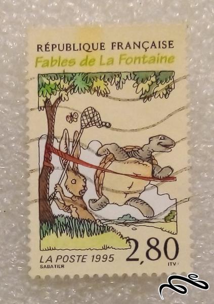 تمبر باارزش کلاسیک ۱۹۹۵ فرانسه نقاشی حیوانات .باطله (۲)۰/۴