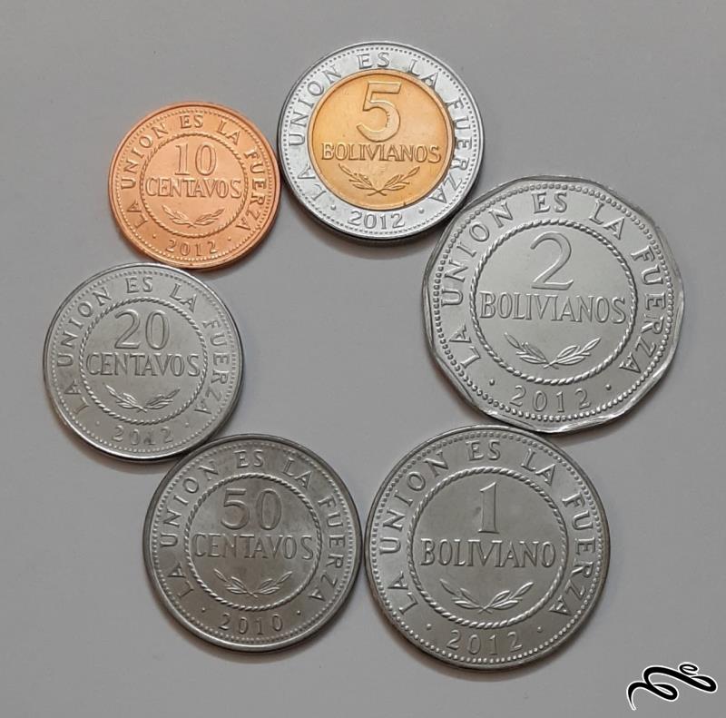 ست کامل سکه های بولیوی