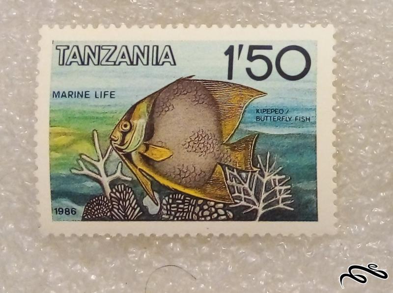 تمبر باارزش قدیمی و کلاسیک ۱۹۸۶ تانزانیا . ماهی (۹۷)۹