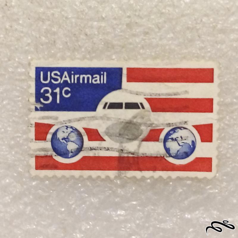 تمبر باارزش قدیمی 31 سنت پست هوایی امریکا . باطله (96)2