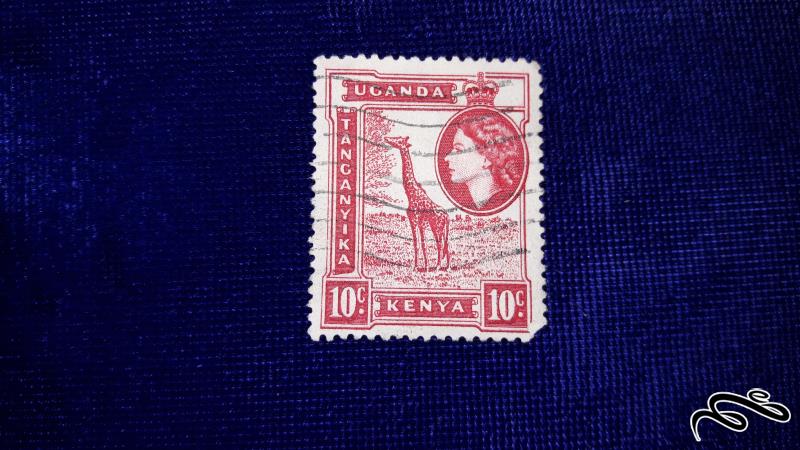 تمبر خارجی قدیمی و کلاسیک ملکه و پادشاهی انگلستان مستعمره اوگاندا کنیا