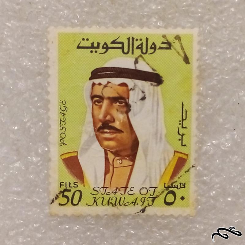 تمبر زیبای باارزش قدیمی ۱۹۶۹ امیر کویت . باطله (۹۶)۲