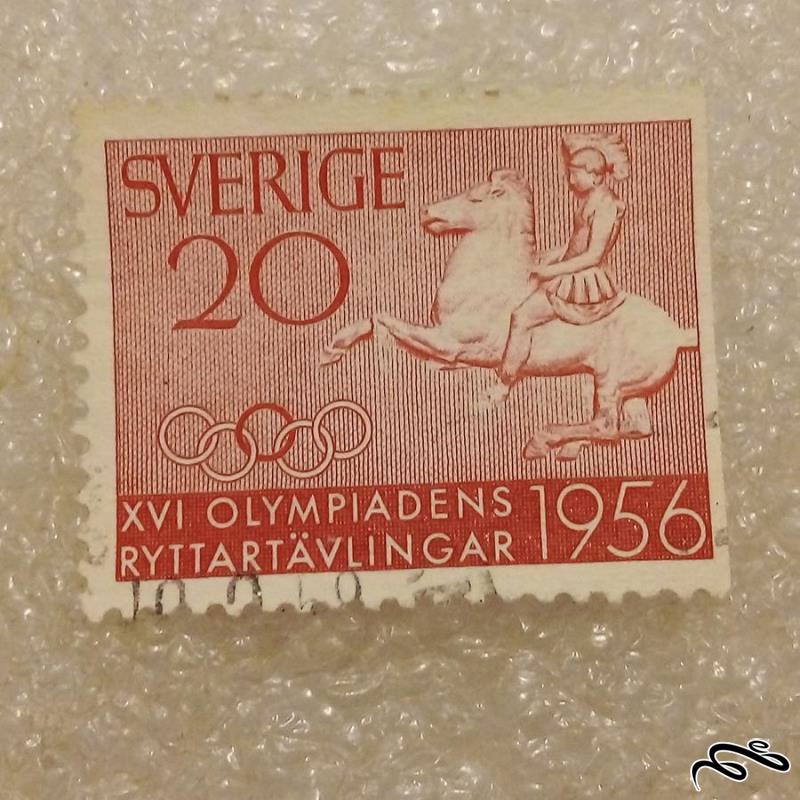 تمبر زیبای باارزش ۱۹۵۶ سوئد . المپیک (۹۳)۳