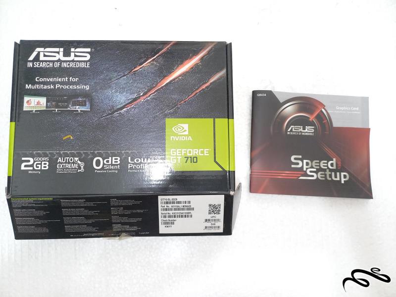 کارتن و دفترچه Asus Geforce GT710 2GB GDDR5