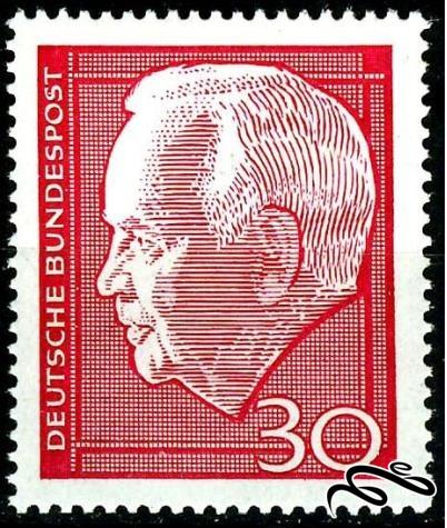 تمبر باارزش ۱۹۶۷ المان Heinrich Lübke برلین (۹۴)۴