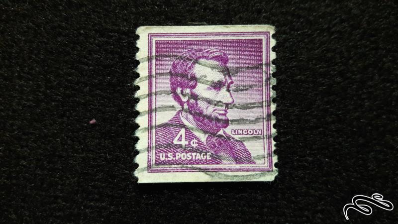 تمبر خارجی قدیمی و کلاسیک ایالات متحده آمریکا  لینکلن