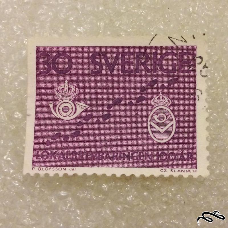 تمبر زیبای باارزش سوئد .  (۹۳)۳