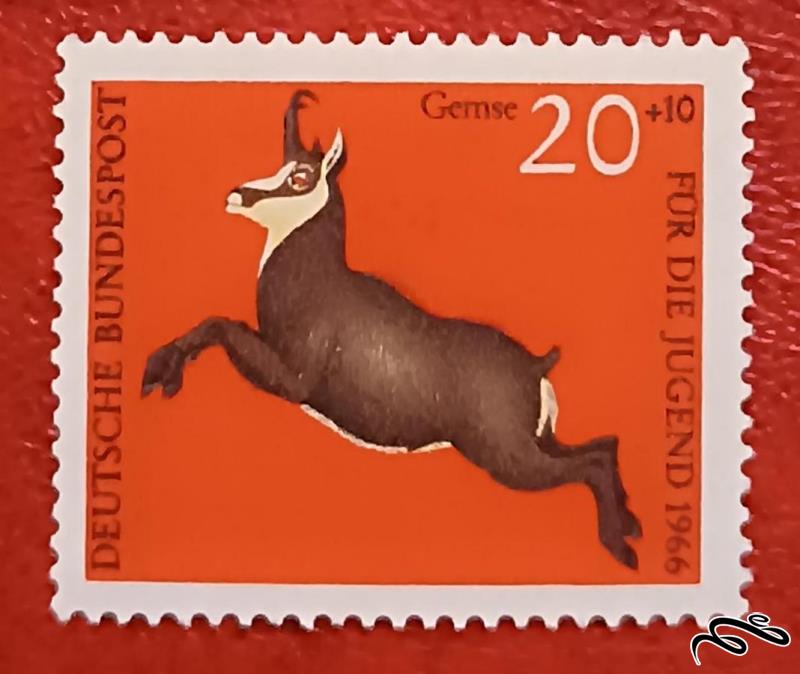 تمبر باارزش قدیمی ۱۹۶۶ المان . شکار گوزن (۹۳)۸