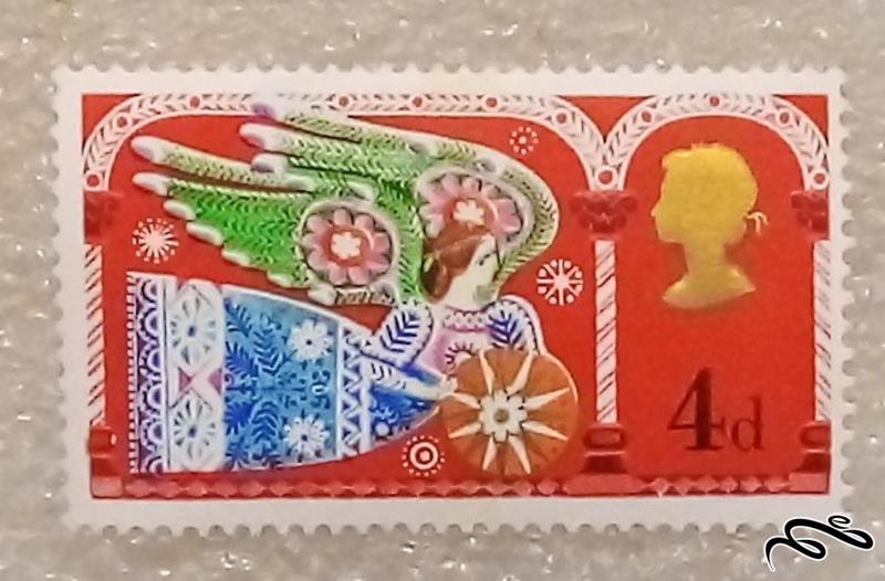 2 تمبر زیبای 1969 انگلستان / بریتانیا Christmas Stamps باارزش (94)9