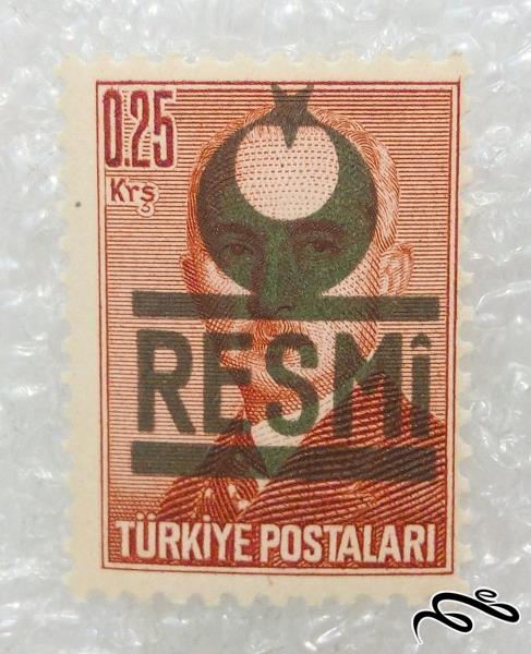تمبر پستی قدیمی سوذشارژ رسمی کشور ترکیه (۹۸)۴ F
